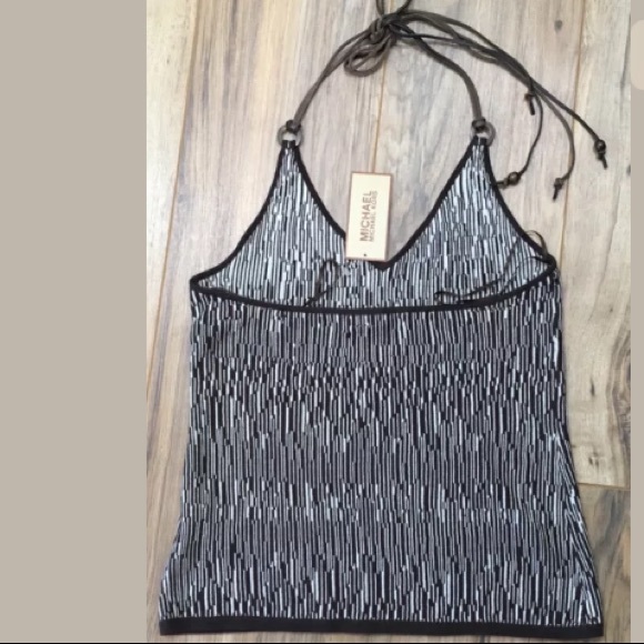 MICHAEL KORS Safari print halter top beaded NWT - Picture 2 of 7